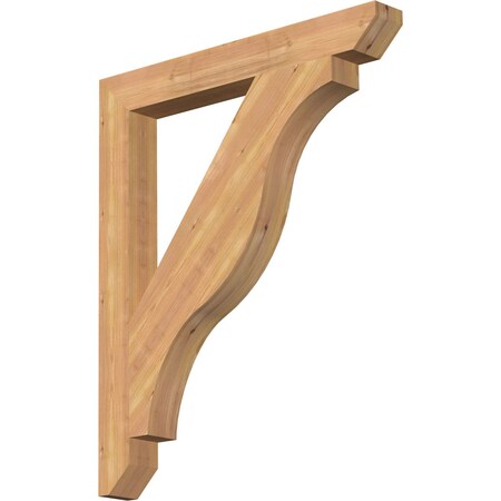 Ekena Millwork Funston Slat Smooth Bracket, Western Red Cedar, 3 1/2"W x 30"D x 36"H BKT04X30X36FST06SWR